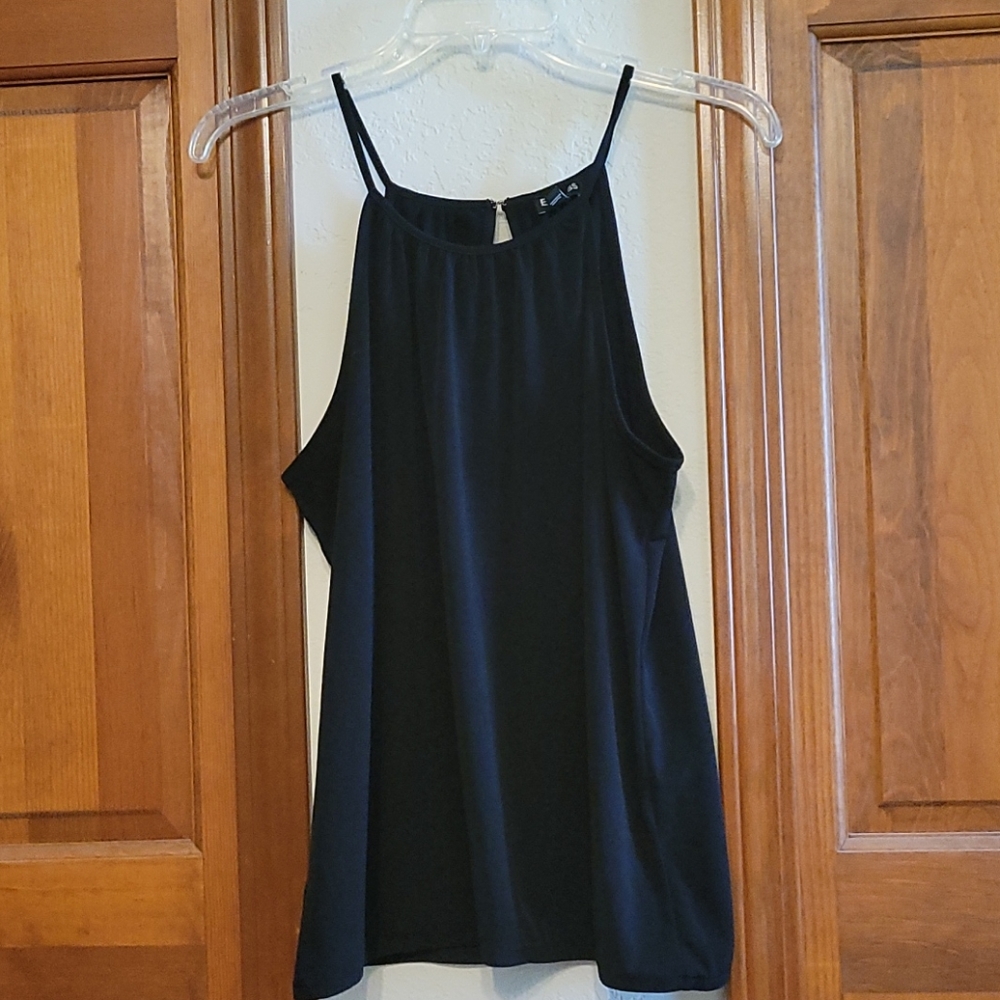 Black Express High Neck Tank Top